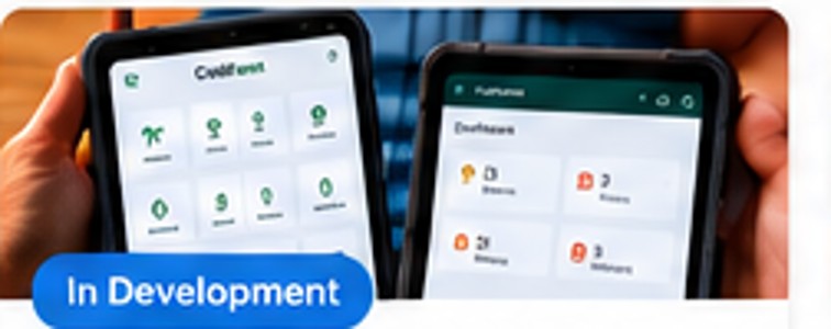 Concept of farm management software on mobile devices